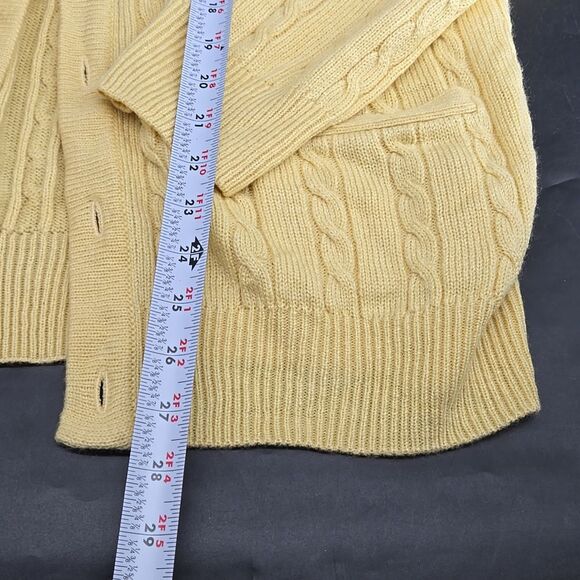 Vintage Cable Knit Cardigan Sweater  Button-front Diane Von Furstenberg Large - Picture 6 of 7